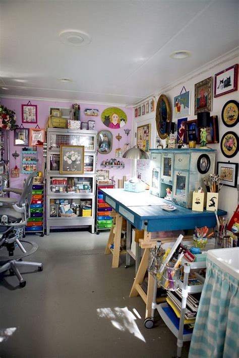 Cool 65 Amazing Diy Art Studio Small Spaces Ideas Source