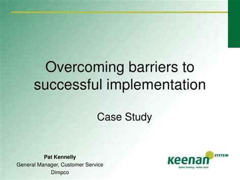 Ppt Overcoming Barriers To Successful Implementation Powerpoint