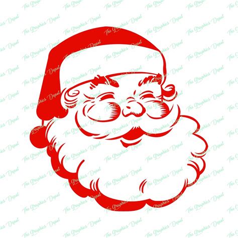 Santa Claus Svg Eps  Png Files Christmas Santa Cut Etsy