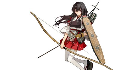 Anime Girls Weapon Bows Kantai Collection Wallpapers Hd Desktop