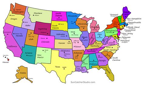 Printable United States Map With States Printable Maps Online