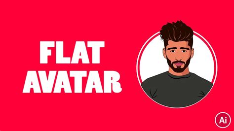 How To Create Flat Vector Avatar In Adobe Illustrator Tutorial Youtube