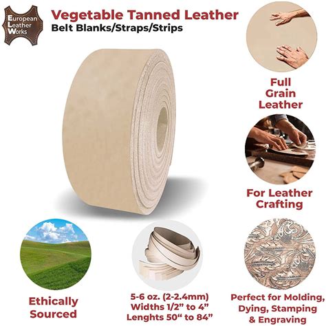 Buy Elw Vegetable Tanned Leather Belt Blanks Strips Straps Oz Mm
