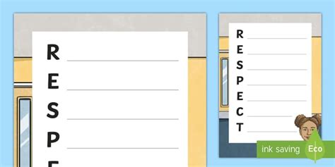 Respect Acrostic Poem Teacher Made Twinkl