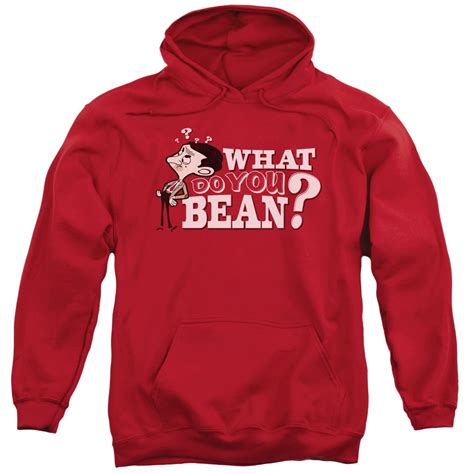 Mr Beanwhat You Bean Adult Pull Over Hoodie Red Lg