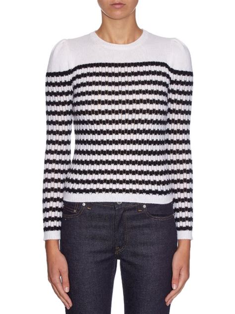 Striped Wool And Cashmere Blend Sweater Redvalentino Matchesfashion Us