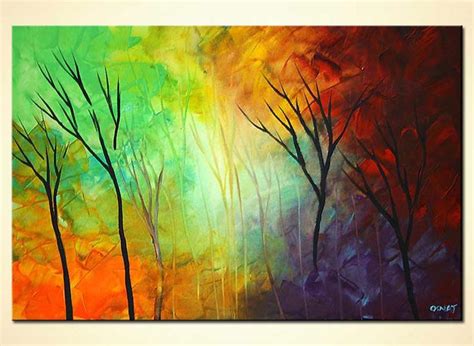 Painting For Sale Colorful Abstract Forest Painting