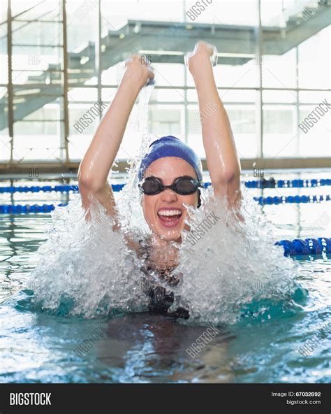 Excited Swimmer Image Photo Free Trial Bigstock