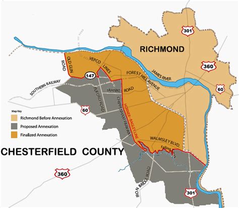 Richmonds 1970 Annexation Of A Substantial Portion Of Chesterfield