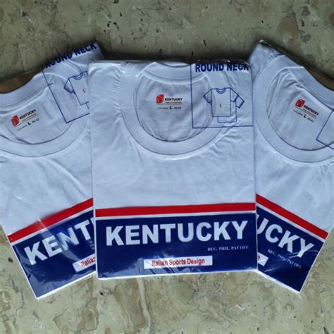 KENTUCKY T Shirt R Neck Adult White 1pc Shopee Philippines