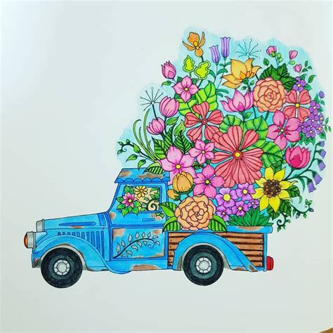 The artwork is single sided so you can use any media you would like. #worldofflowers #johannabasford #adultcolouring # ...