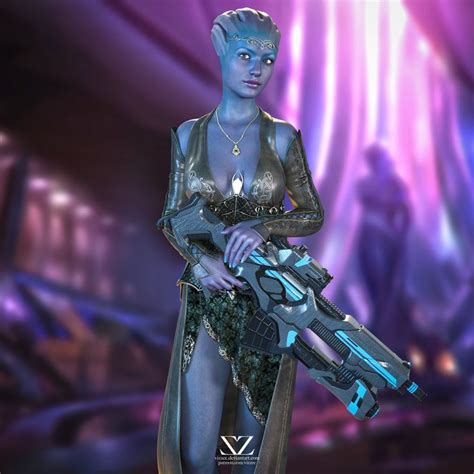 Asari On Thessia Mass Effect By Vizzee
