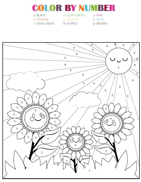 3 Free Spring Color By Number Printables Freebie Finding Mom