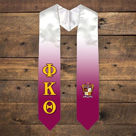 Phi Kappa Theta Simple Graduation Sash With Letters And Crest