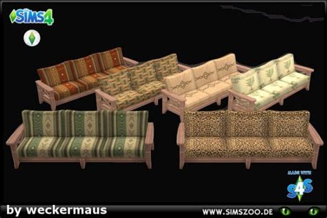 Blackys Sims 4 Zoo Zoo Africa Sofa Set 1 By Weckermaus Sims 4