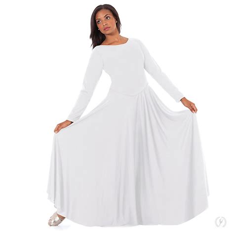 Eurotard Womens Long Sleeve Worship Praise Liturgical Full Dance Dress Clothing Dance Women