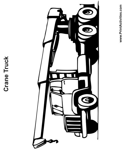 Of course at our website you can press download button or print it right from your browser. Truck Coloring Page | Crane Truck