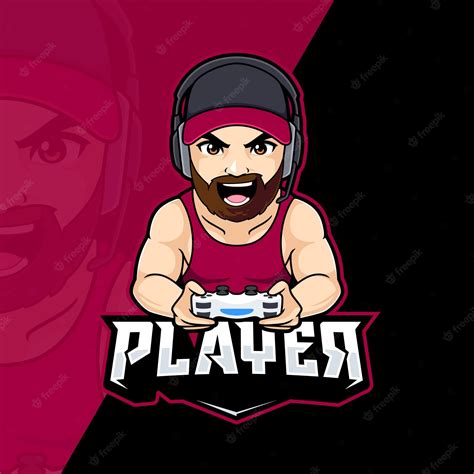 Premium Vector Gamer Muscular Man Gamer Esport Mascot Logo Template