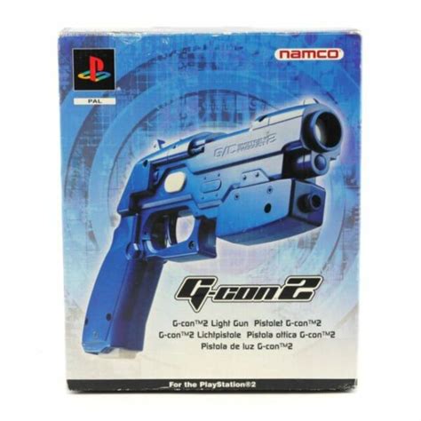 Ps2 Light Gun Pistole Phaser Blue Guncon 2 Npc106 Namco Boxed For Sale