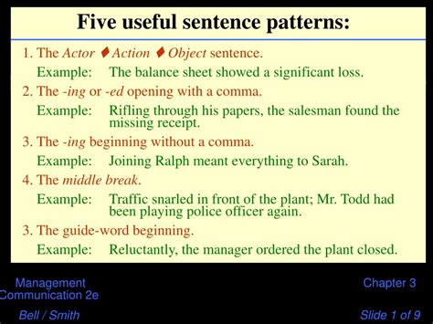 Ppt Five Useful Sentence Patterns Powerpoint Presentation Free