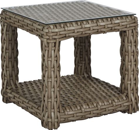 Siesta Key Driftwood Outdoor End Table Rooms To Go