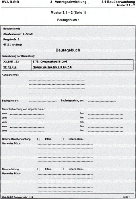 5 / 5 ( 1 vote ). Vorlage Bautagebuch 411