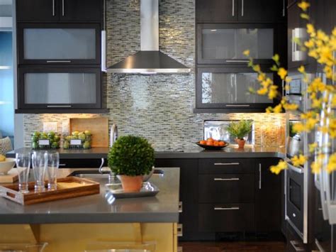 This idea of kitchen backsplash works best with kitchens that have open shelves rather than cabinets. Kitchen Backsplash Tile Ideas | HGTV