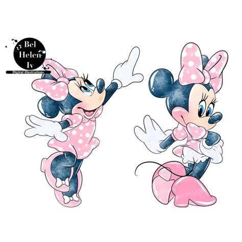 Minnie Mouse Watercolor Clip Art Minnie Mouse Png Download Inspire Uplift