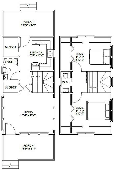 16x30 House 2 Bedroom Pdf Floor Plan 873 Sq Ft Model 8