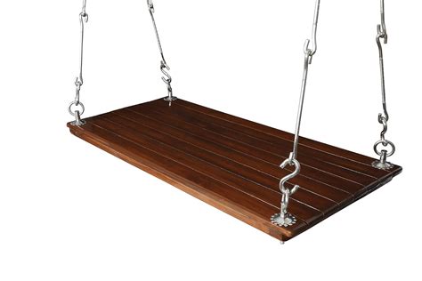 Riyo Moda® Indoor Outdoor Teak Wood Hanging Swing Setjhula With Polyurethane Coating For Home