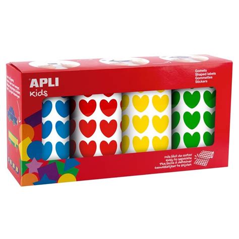 GOMETS APLI CORAZONES PACK 4 ROLLOS COLORES