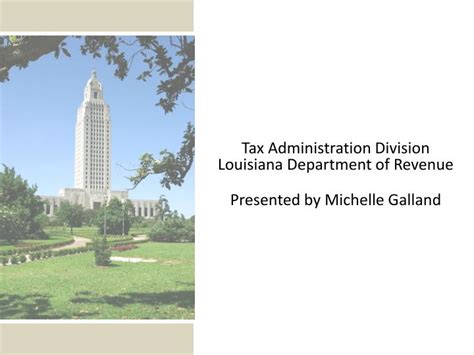 Ppt Tax Administration Division Louisiana Department Of Revenue