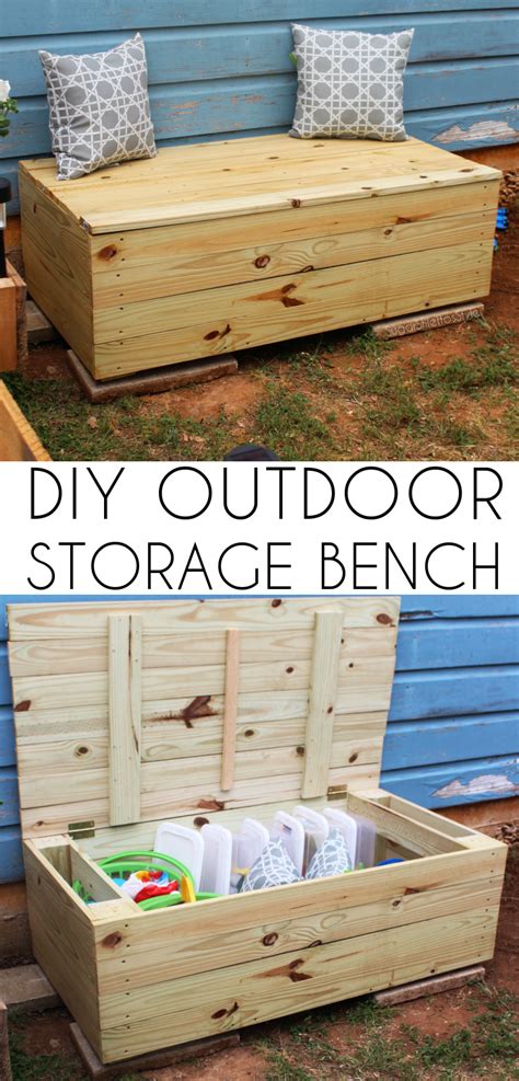 Diy Outdoor Storage Bench Outdoor Toy Box Diy Outdoor Toys