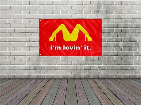 Mcdonalds I M Lovin It Flag Funny Flag I M Lovin Etsy