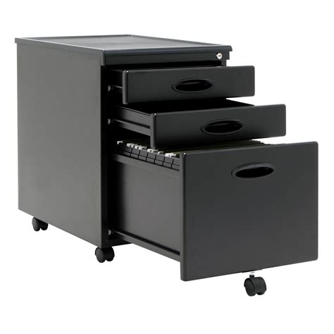 Black pine 6+2 drawer wide roll cart. 3 Drawer Metal Mobile File Cabinet with Locking Drawers in ...