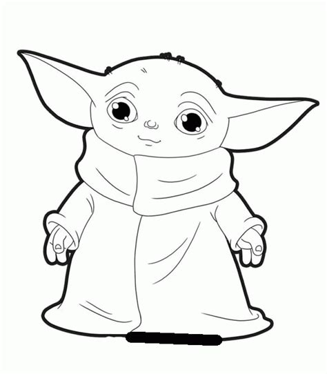 Baby yoda coloring pages free and downloadable. coloriage Baby Yoda gratuit 26544 - Héros