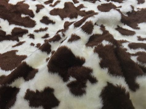 Cream And Brown Cow Fur Thick Pile Fur Long Hair Fur Heavy Weight Fur