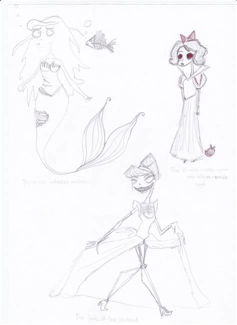 Tim Burton Style Princesses By Creaturesofmydreams On Deviantart