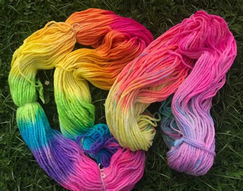 16 Ply Wool Skein Rainbow Hand Painted Pure New Wool Choose Etsy