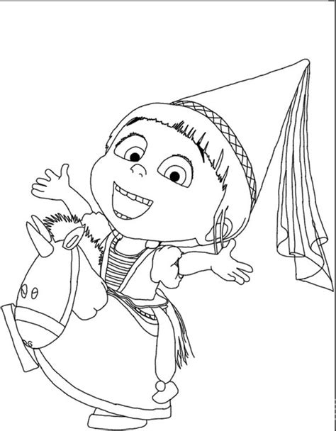 Despicable me 2 purple evil minion colouring page for kids. Agnes Despicable Me 2 Coloring Pages | Color sheets ...