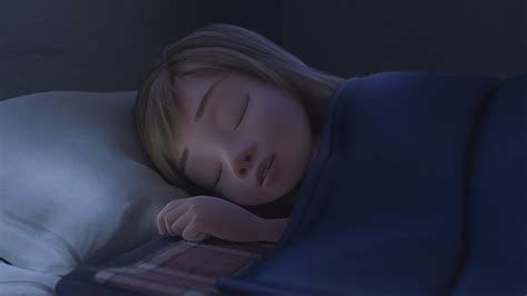 inside out riley sleep pixar animação arte da animação