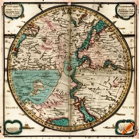 Antique World Map From The 1700s