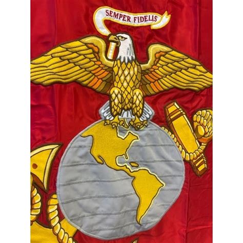 3ft x 5ft marine corps flag nylon embroidered with fringe