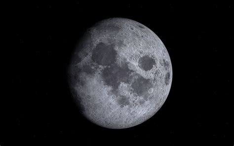 Download Wallpaper 3840x2400 Full Moon Monochrome Space Dark 4k