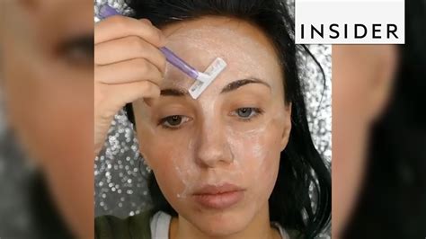 Women Are Shaving Their Faces Before Applying Makeup Youtube
