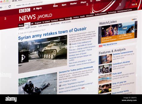 Bbc News World News Homepage Website Or Web Page On A Laptop Screen Or