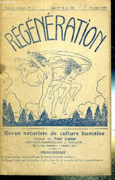 Regeneration N°2 Revue Naturiste De Culture Humaine Notre