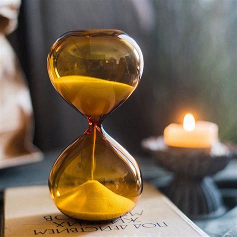 Hourglass Timer 15 Minutesnordic Style Luxury Umber Glass Etsy Uk