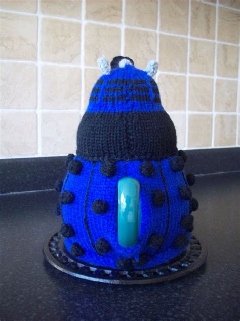 Knitted Tea Cosy Cozy Cosie Dalek Dr Who Shabby Chic
