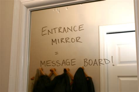 The Cozy Condo Hallway Mirror Dry Erase Board